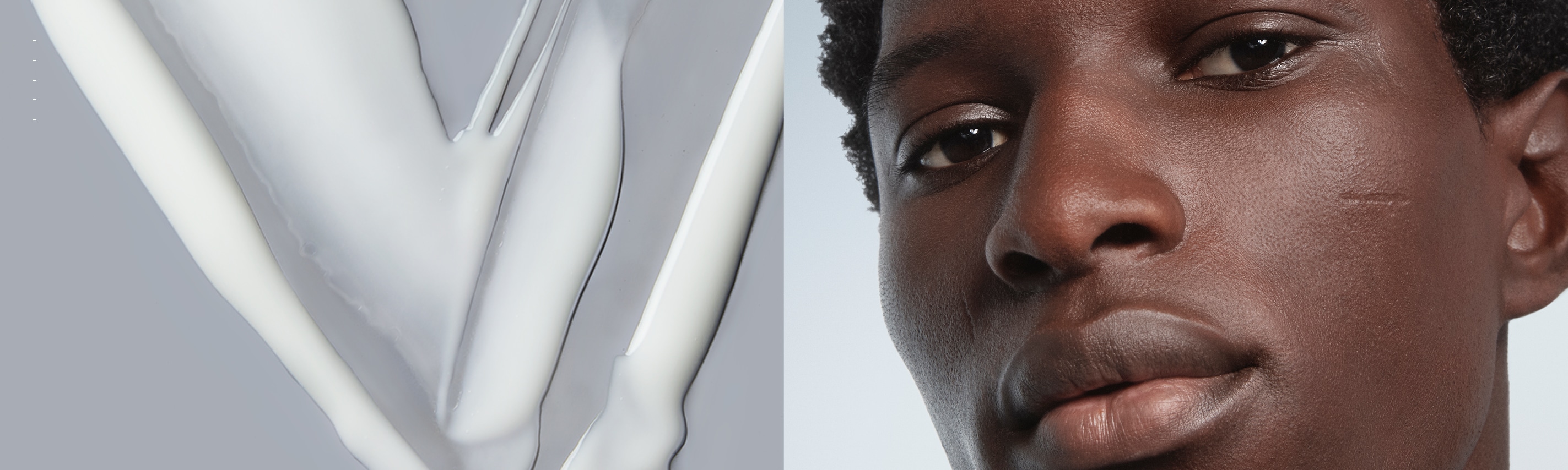 model shot showing Lab Series serums